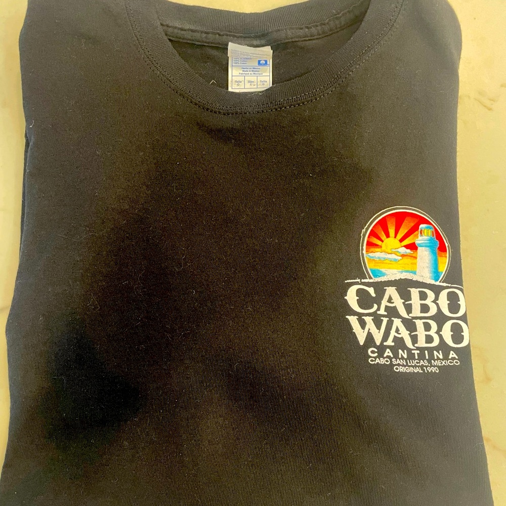 Cabo Wabo Cantina T shirt Men’s SZ large black 100% cotton
